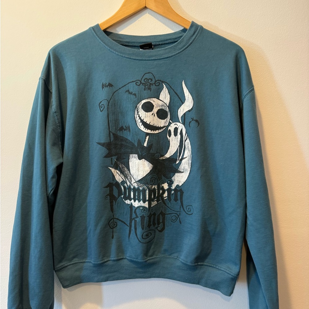 Disney Teal Nightmare Before Christmas Sweatshirt